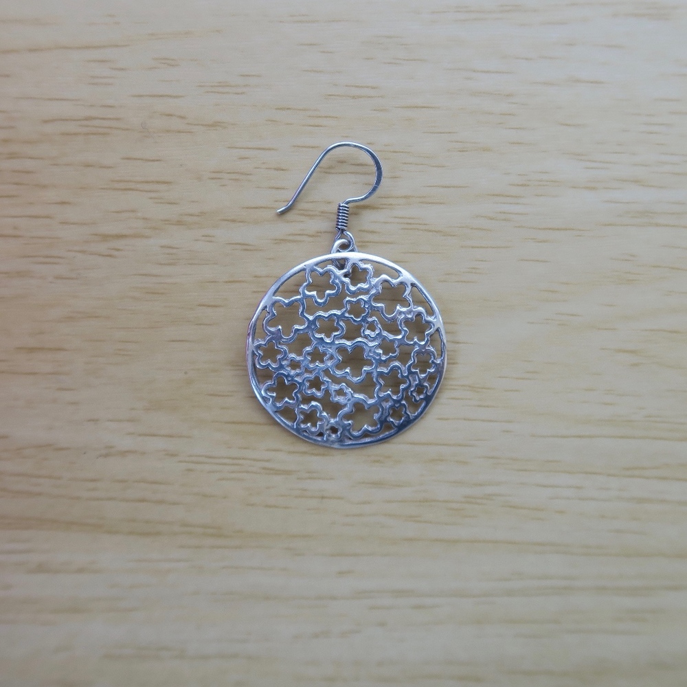Stars Design Sterling Silver Earrings Hallmarked - Picture 4 of 4